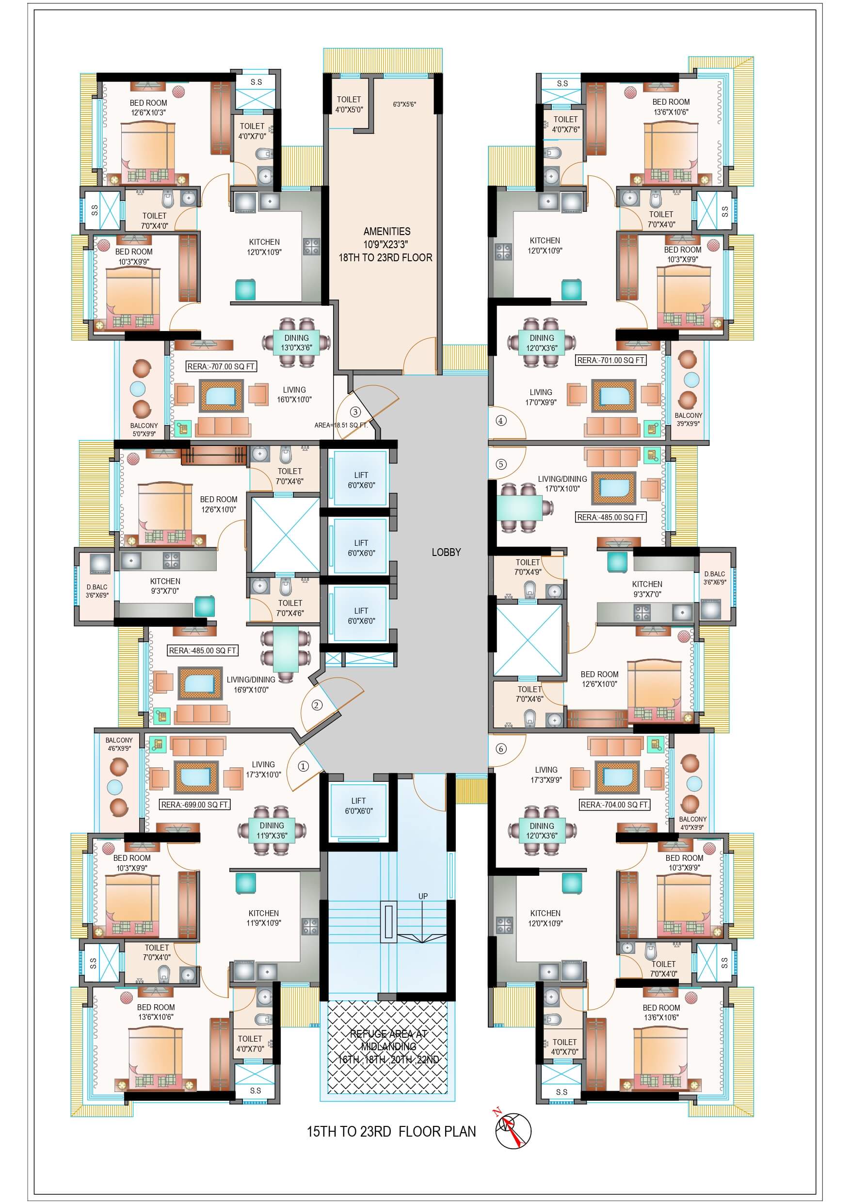 15TH_TO_23RD_FLOOR PLAN